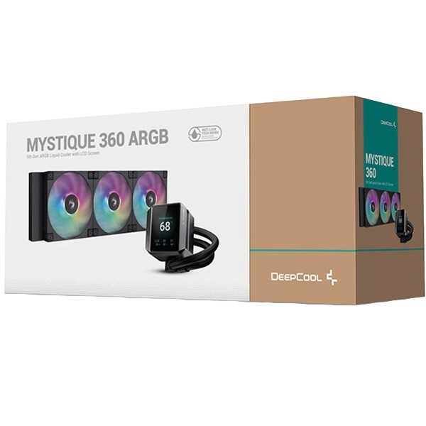 DeepCool Mystique 360 ARGB 360mm AiO Liquid CPU Cooler in Black